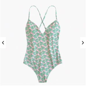 J.Crew Playa printed X-back one-piece swim Medium